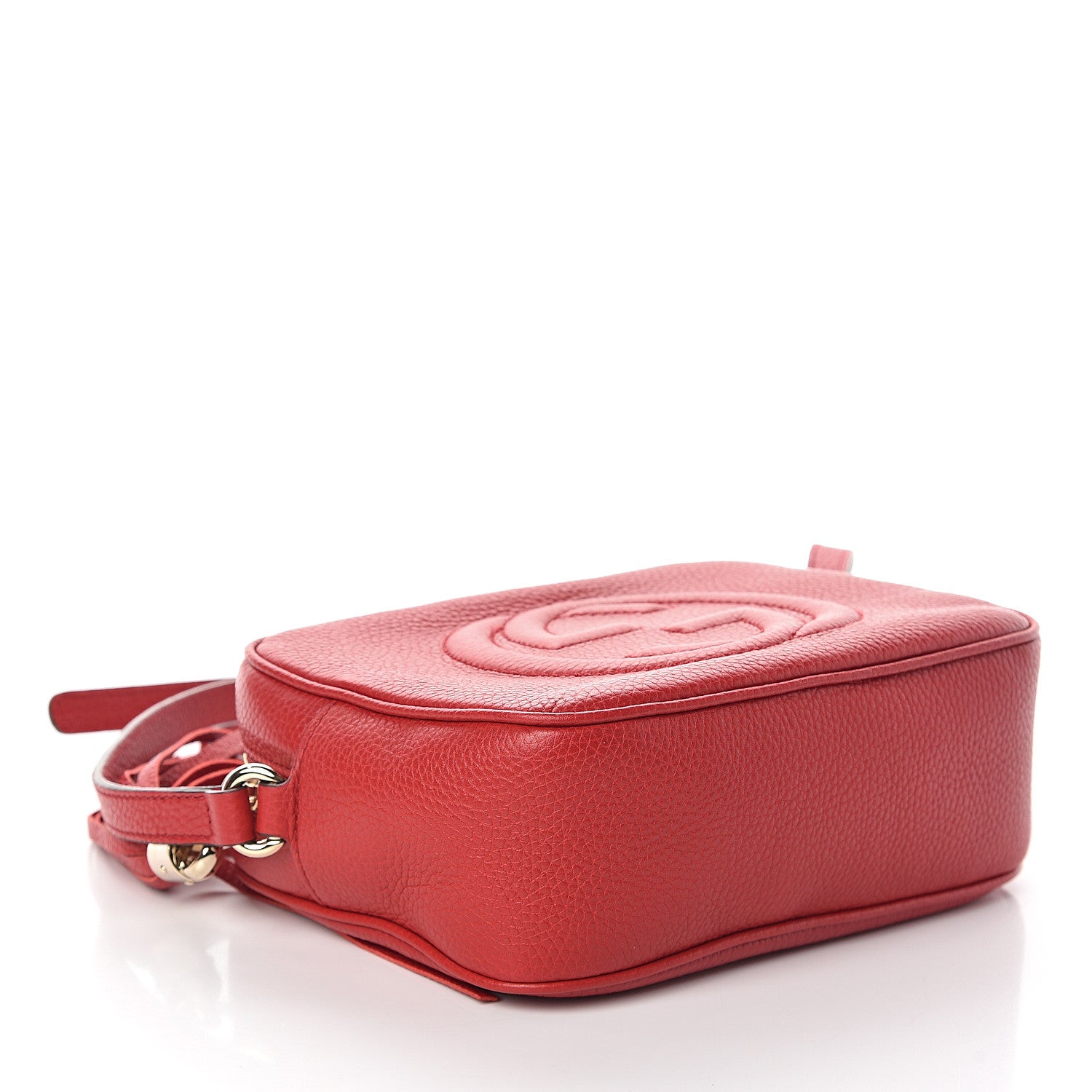 Gucci Pebbled Calfskin Small Soho Disco Bag Tabasco Red 3 of 7