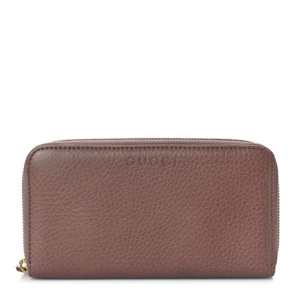 Gucci Dollar Calfskin Zip Around Wallet Rosy Phard 1 of 8