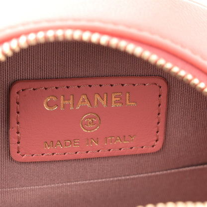 Chanel Lambskin Quilted Chanel 19 Round Clutch With Chain Pink 6 of 12