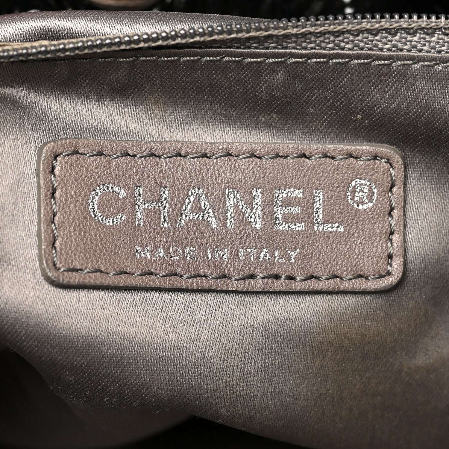 Chanel Vinyl Graphic Edge Tote Black 6 of 10