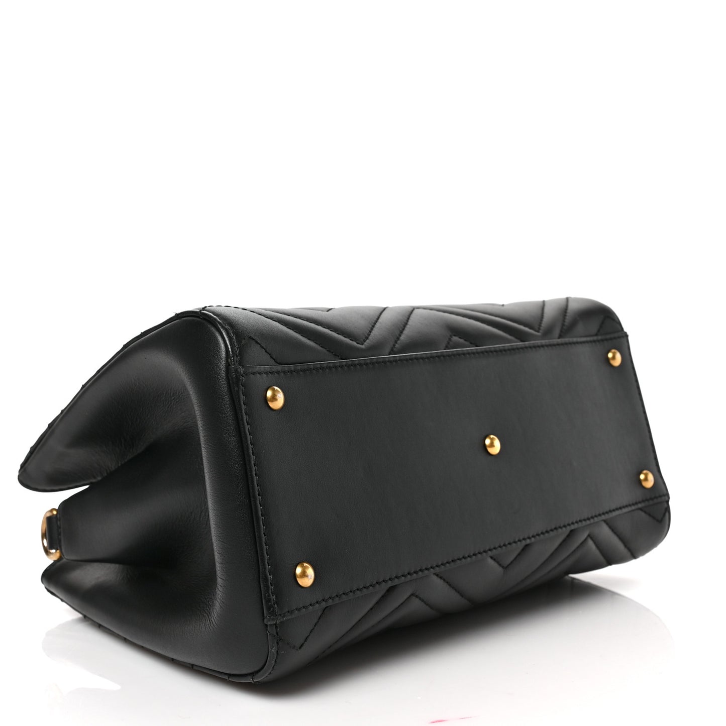 Calfskin Matelasse Small GG Marmont Tote Black