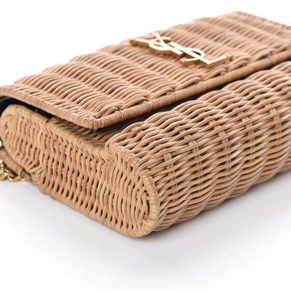 Saint Laurent Wicker Small Monogram Kate Satchel Naturale 8 of 10