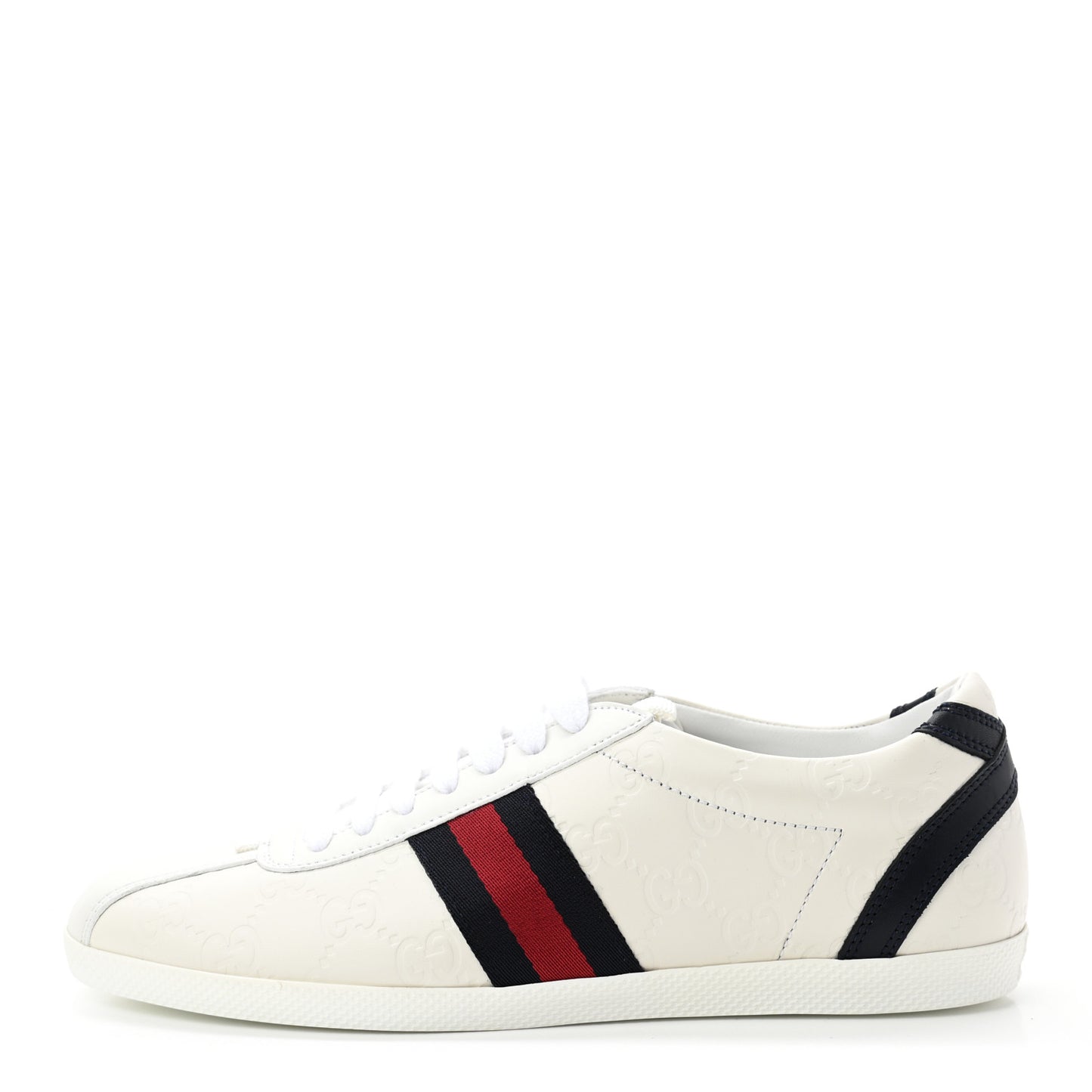 Guccissima Womens Web Sneakers 38 White
