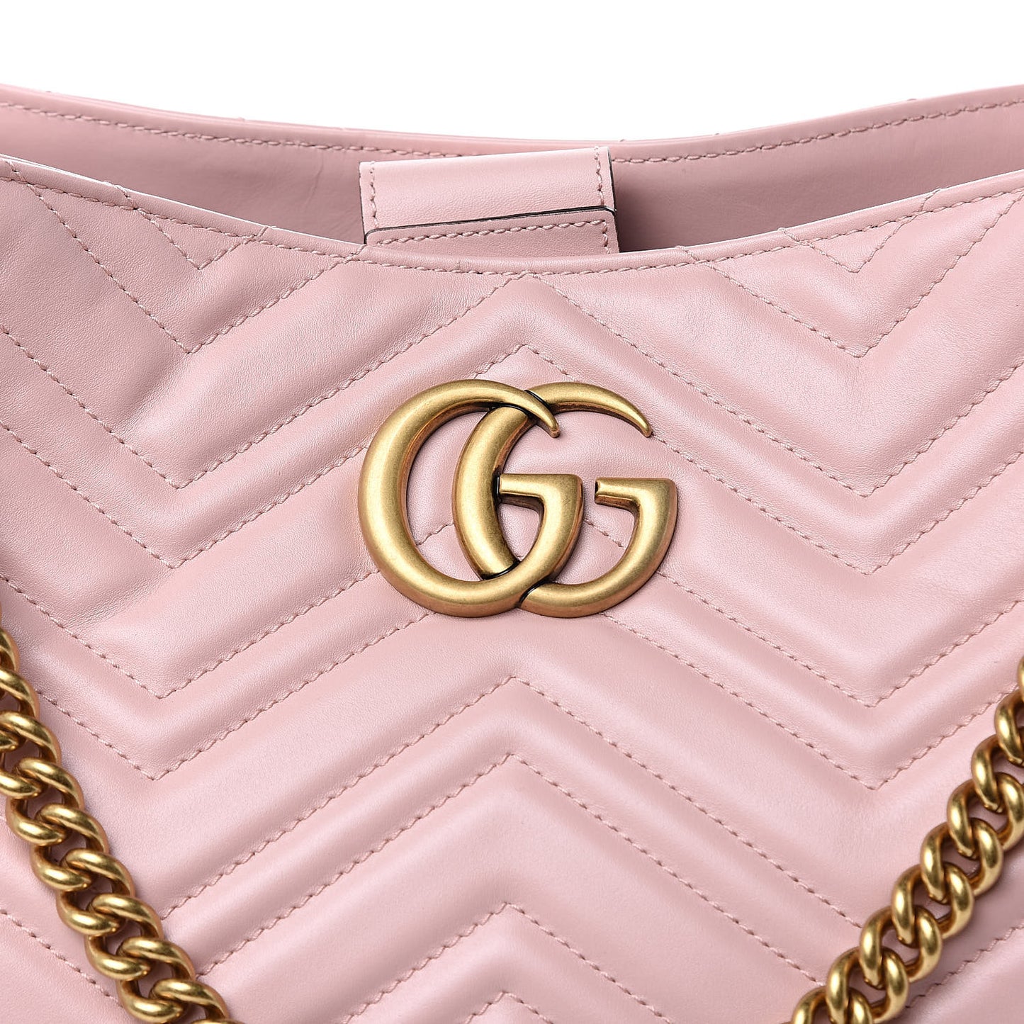 Calfskin Matelasse Medium GG Marmont Shoulder Tote Bag Perfect Pink