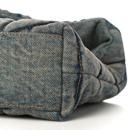 Saint Laurent Denim Quilted Small Loulou Puffer Monogram Chain Satchel Blue Cinnamon 9 of 9