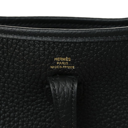 Hermes Taurillon Clemence Evelyne TPM Black 6 of 10