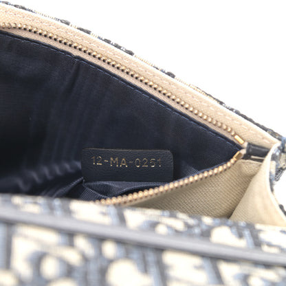 Christian Dior Oblique Saddle Chain Pouch Blue 6 of 9
