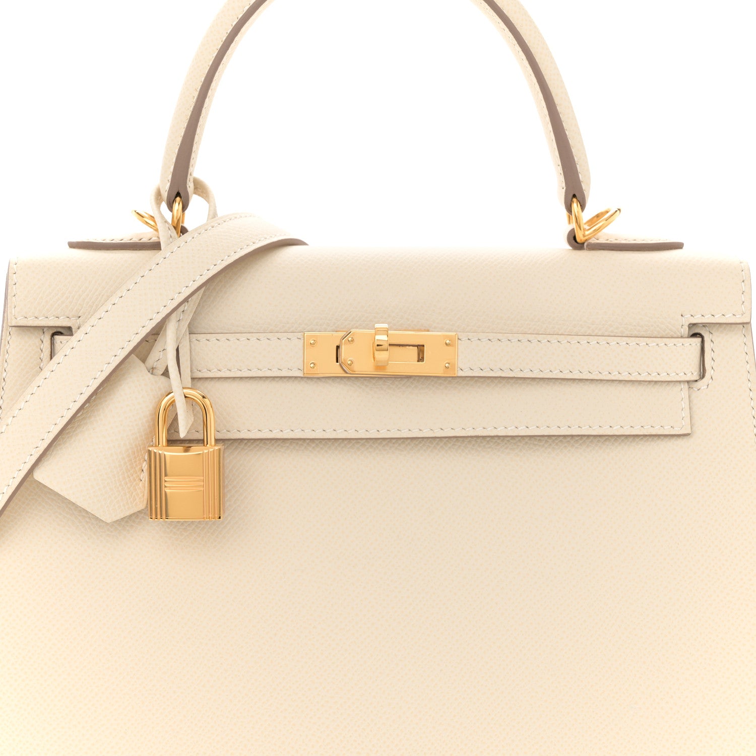 Hermes Epsom Kelly Sellier 25 Craie 8 of 11