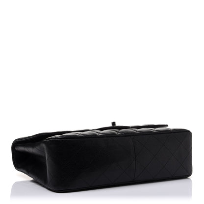 Chanel Caviar Quilted Jumbo Single Flap Black 4 of 12
