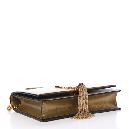Saint Laurent Grain De Poudre Kate Monogram Tassel Chain Wallet Brome 4 of 10