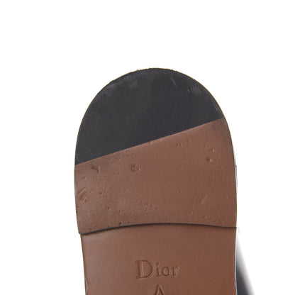 Christian Dior Brushed Calfskin Perforated Teddy-D Flat Sandals 35 Black 10 of 12