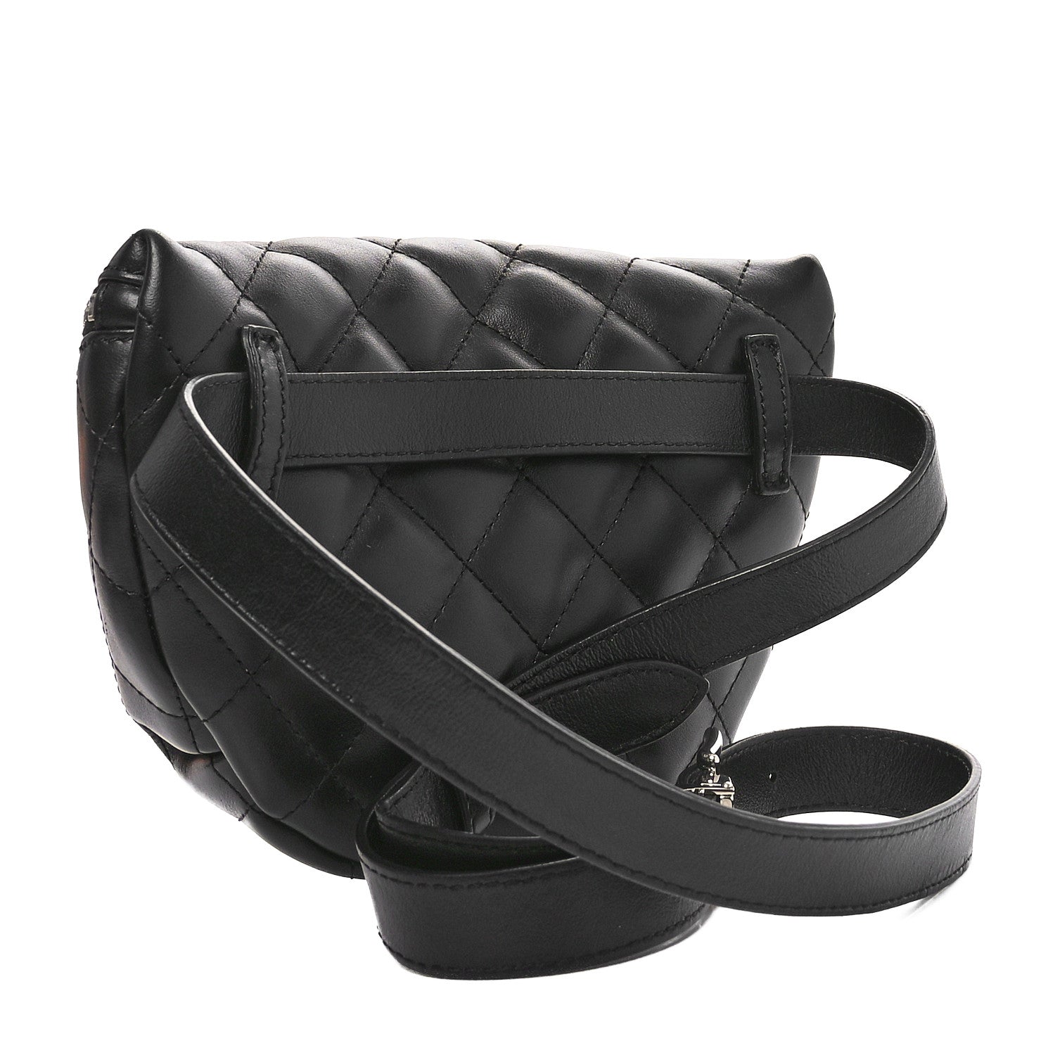 Chanel Calfskin Quilted Waist Belt Bag Black 3 of 11
