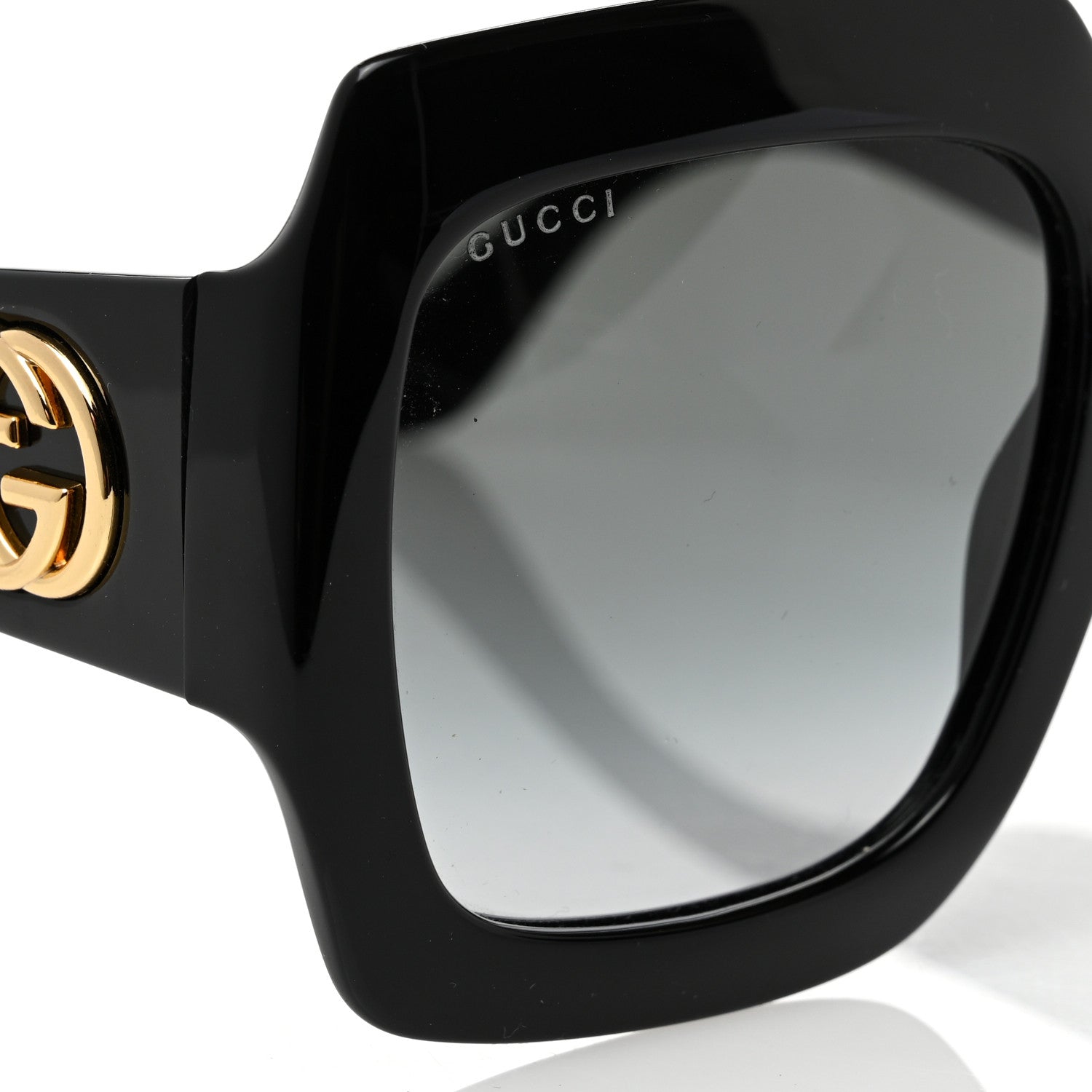 Gucci Acetate Square Frame Sunglasses GG0053S Black 7 of 8