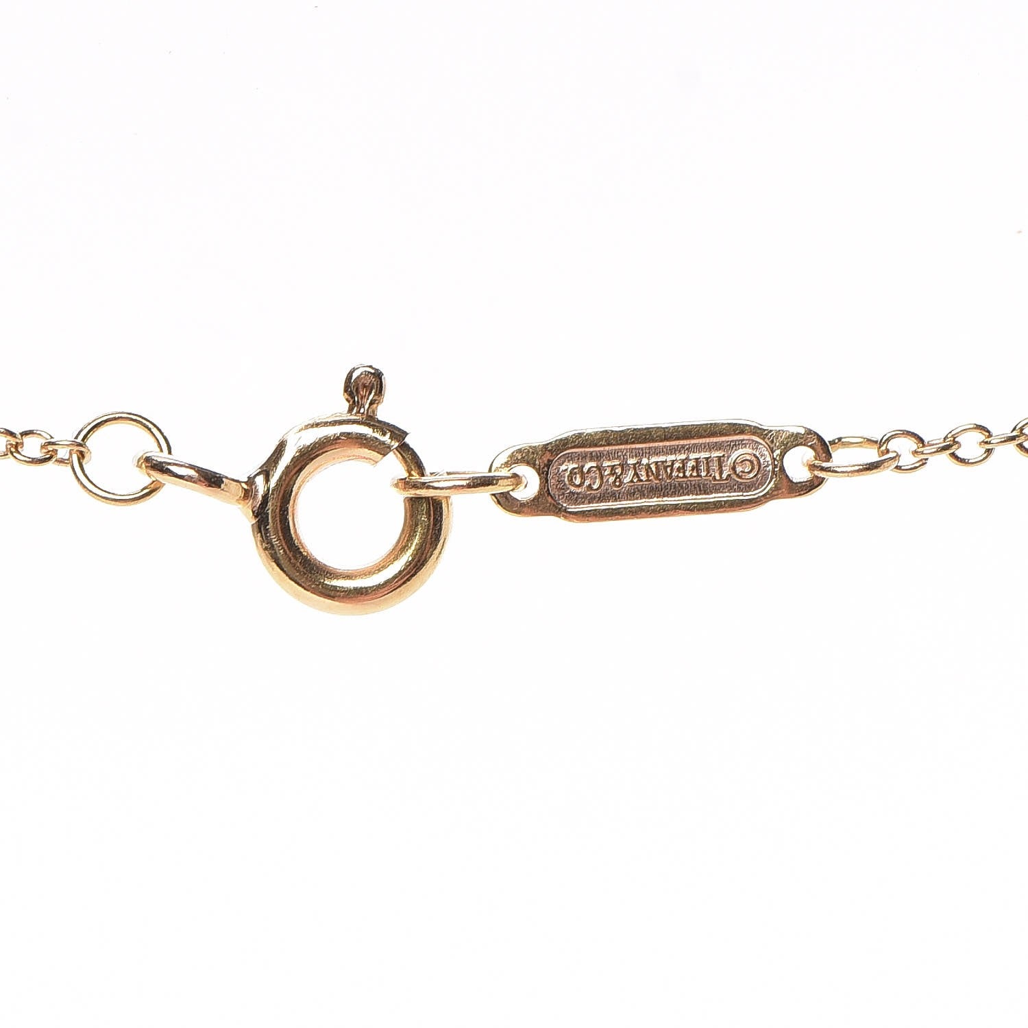 Tiffany 18K Rose Gold Small Oval Key Pendant Necklace 7 of 8