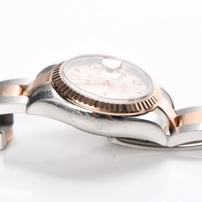 Rolex Stainless Steel 18K Everose Gold Diamond 26mm Oyster Perpetual Datejust Watch Pink 179171 11 of 11