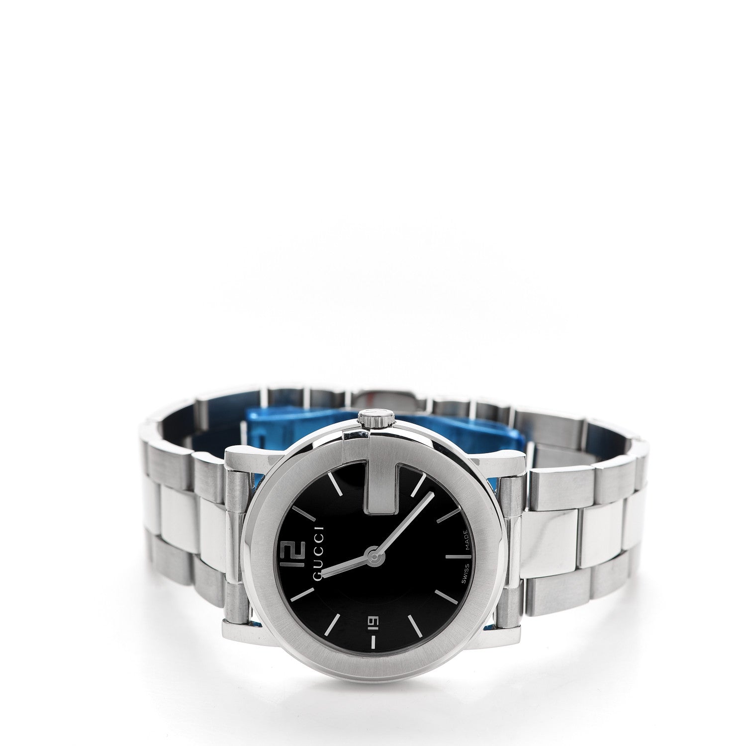 Gucci Stainless Steel 36mm G-Round Quartz Watch Black 2 of 6