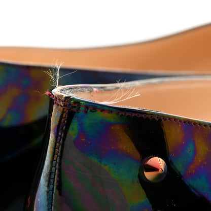 Christian Louboutin Patent Degraspike Flats 38.5 Iridescent Black 8 of 8