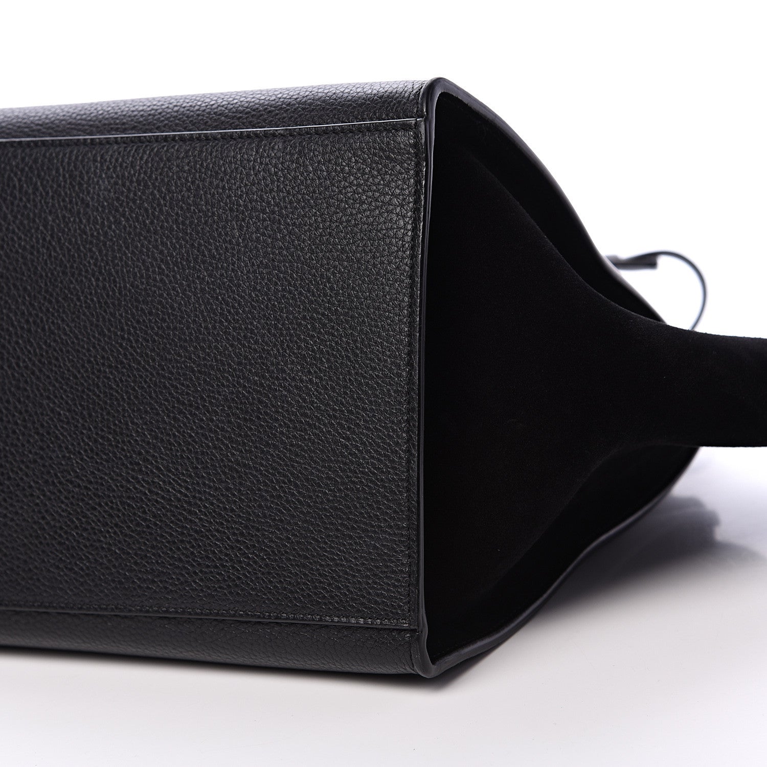 Celine Drummed Calfskin Suede Small Trapeze Black 9 of 9