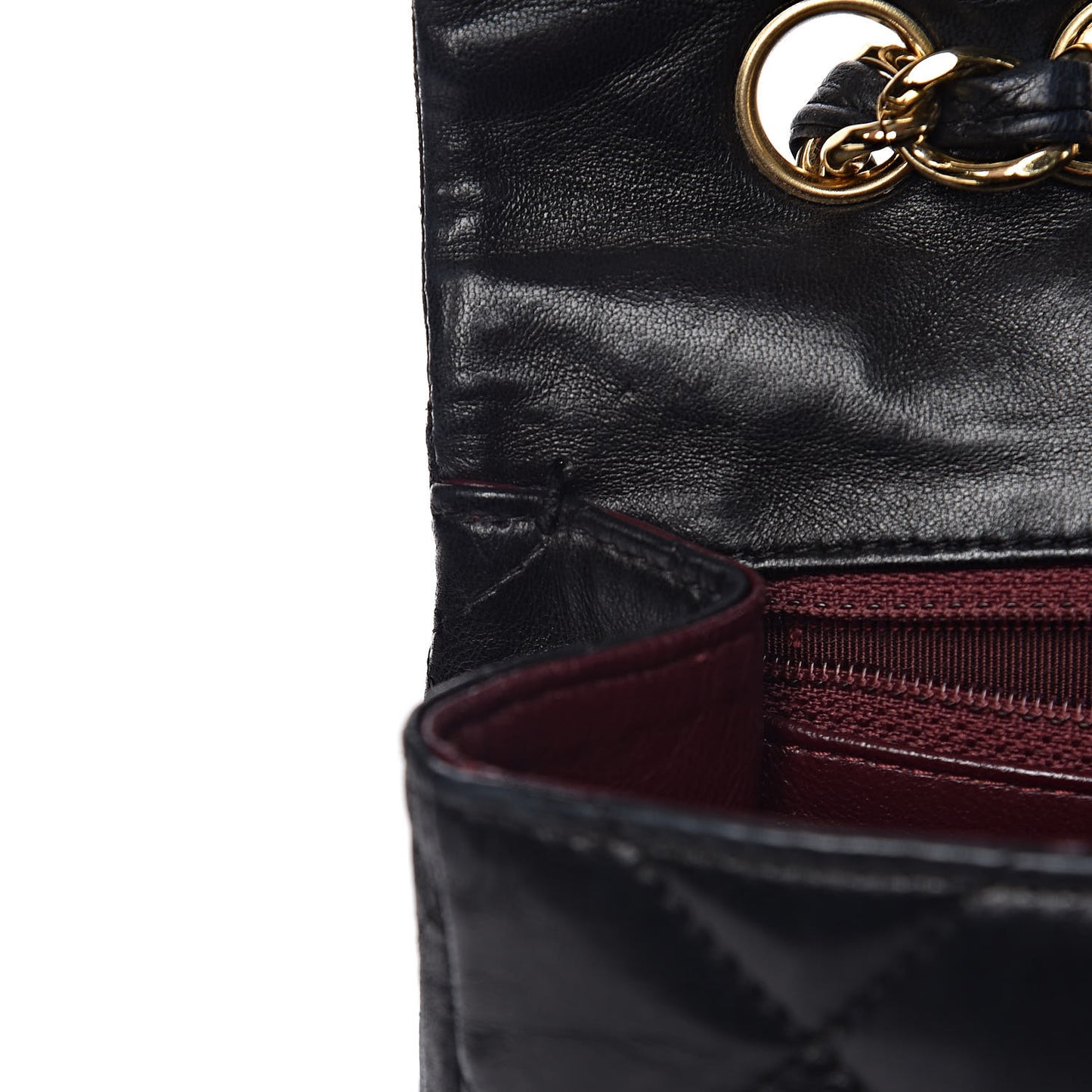 Lambskin Quilted Jumbo Single Flap Black