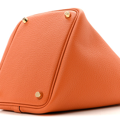 Hermes Taurillon Clemence Picotin Lock 18 PM Orange 10 of 11