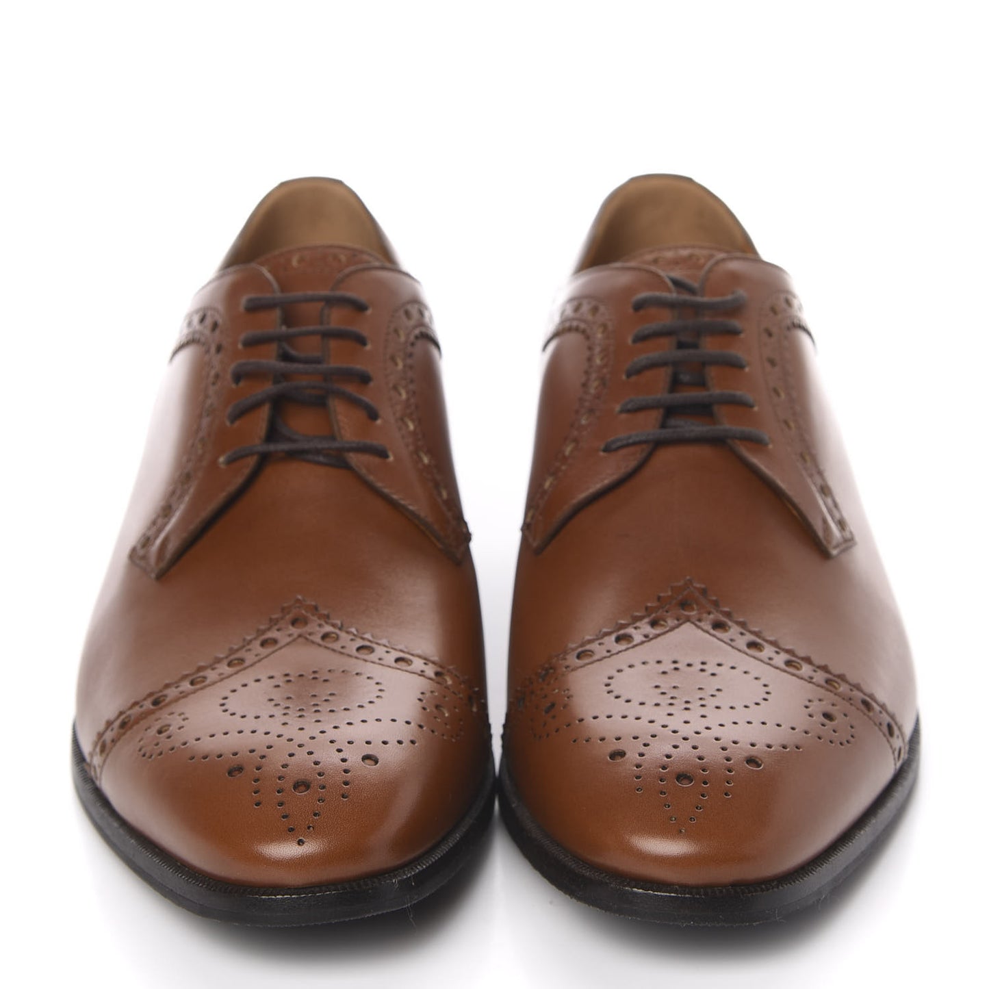 Waxed Calfskin Mens Reveille Amour Brogue Lace-Up Oxfords 8 Brown