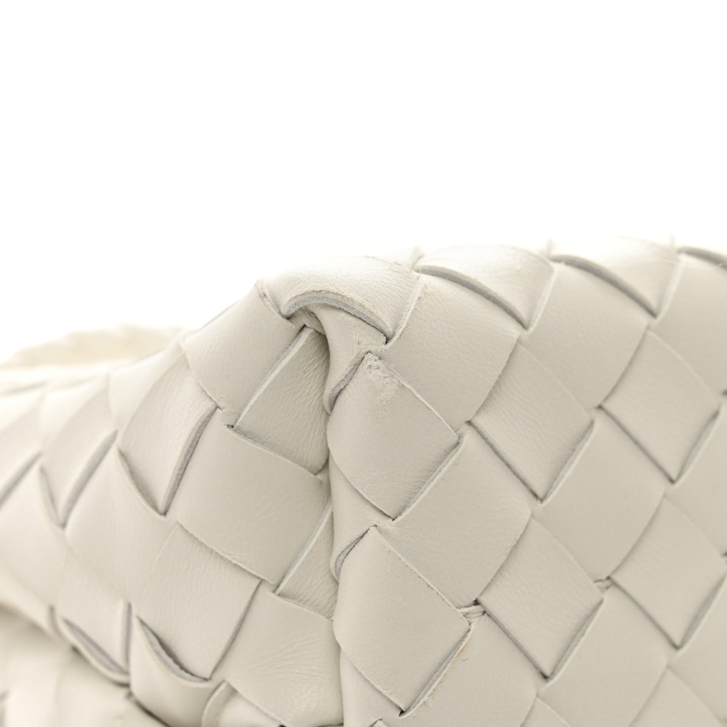 Nappa Intrecciato Small Andiamo Shoulder Bag White