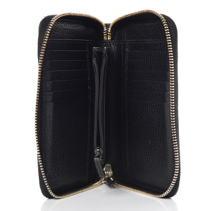 Gucci Pebbled Calfskin Zip Around Wallet Black 5 of 7