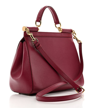 Dolce & Gabbana Dauphine Medium Miss Sicily Satchel Dark Red 3 of 9
