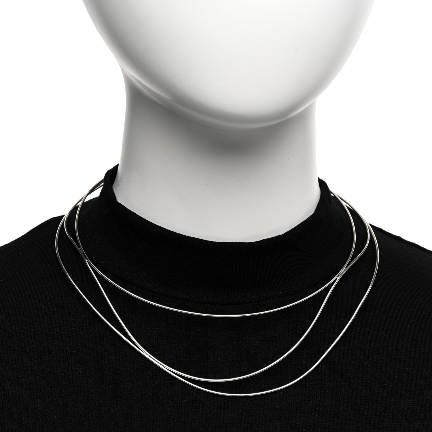 Tiffany Sterling Silver Elsa Peretti Wave Necklace 2 of 3