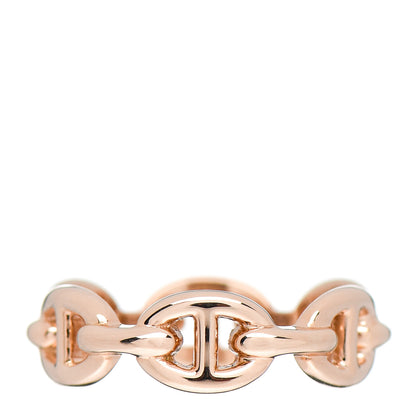 Hermes 18K Rose Gold PM Chaine D'Ancre Enchainee Ring 52 6 1 of 5