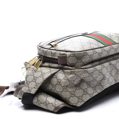 Gucci Soft GG Supreme Monogram Textured Dollar Calfskin Web Ophidia Pouch Pocket Belt Bag Beige Ebony New Acero Black 8 of 11