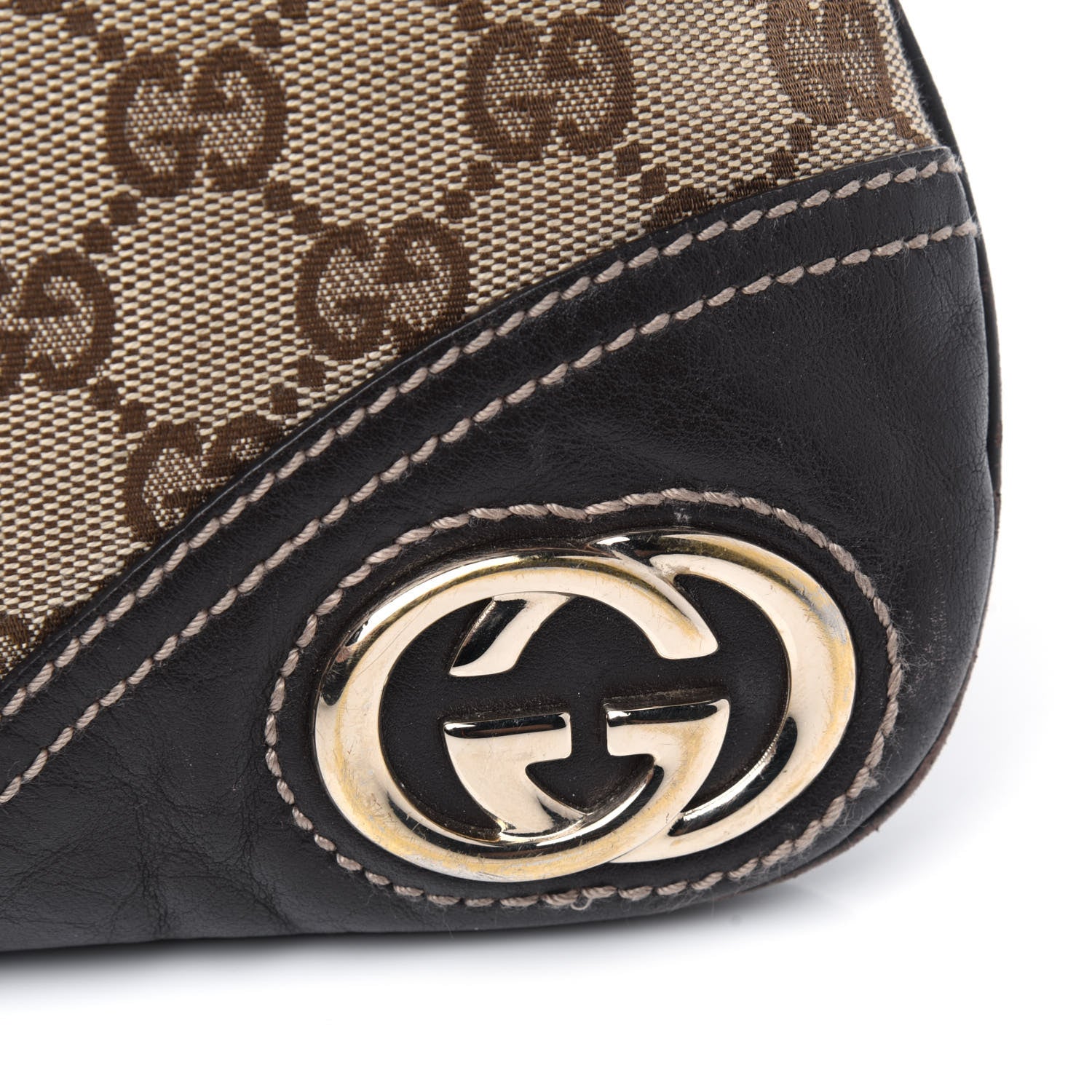 Gucci Monogram Medium New Britt Hobo Dark Brown 12 of 18