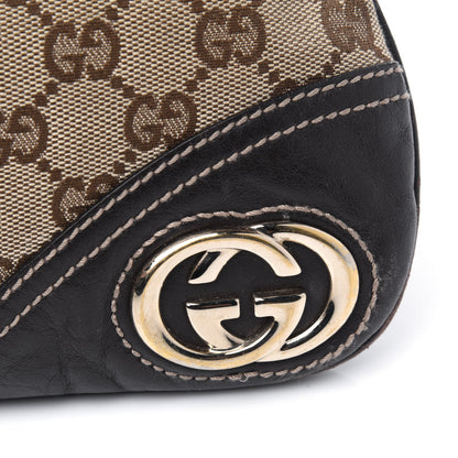 Gucci Monogram Medium New Britt Hobo Dark Brown 12 of 18