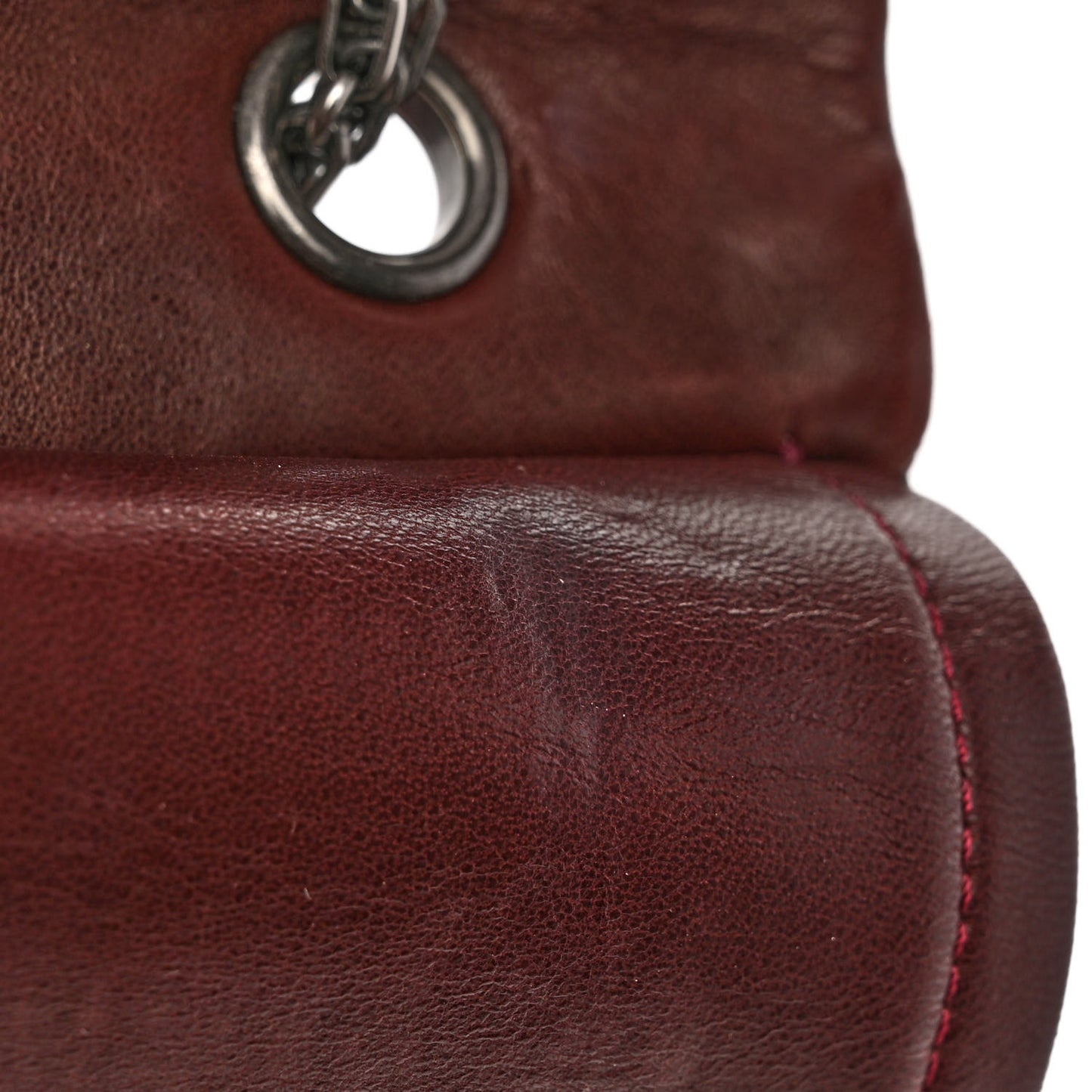 Patent Quilted 2.55 Reissue 227 Flap Light Burgundy