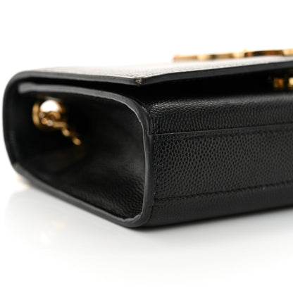 Saint Laurent Grain De Poudre Small Monogram Kate Satchel Black 9 of 16