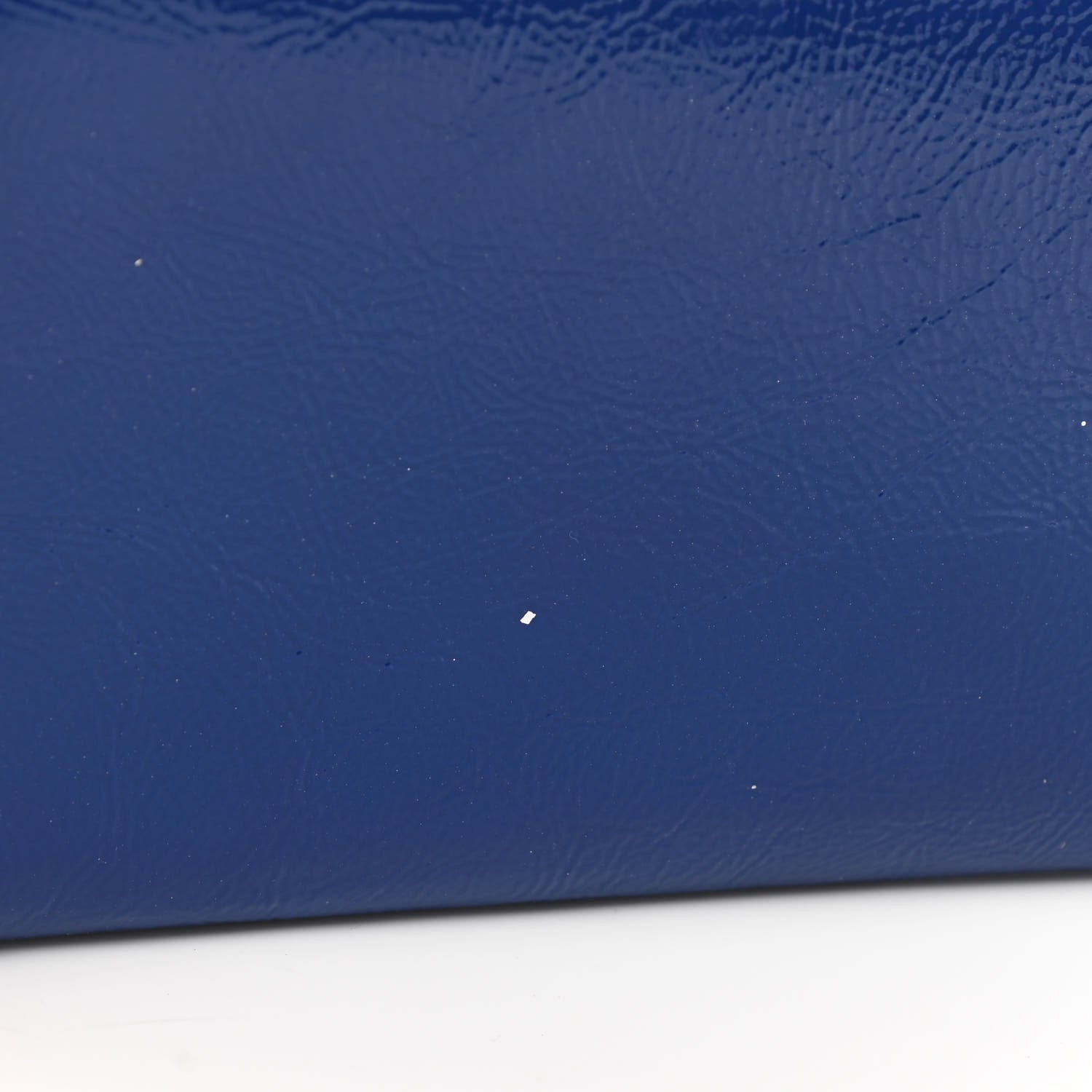 Saint Laurent Textured Patent Monogram Large Belle De Jour Clutch Royal Blue 10 of 13