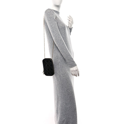 Christian Dior Patent Cannage Lady Dior Phone Holder Black 2 of 10