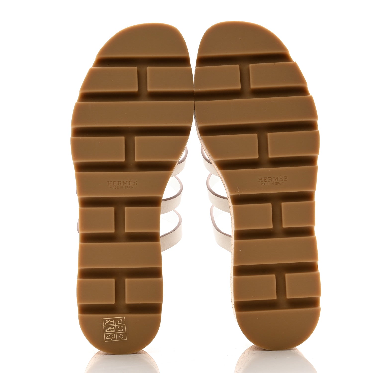 Hermes Calfskin Cork Isabella 30 Sandals 38 White 5 of 8