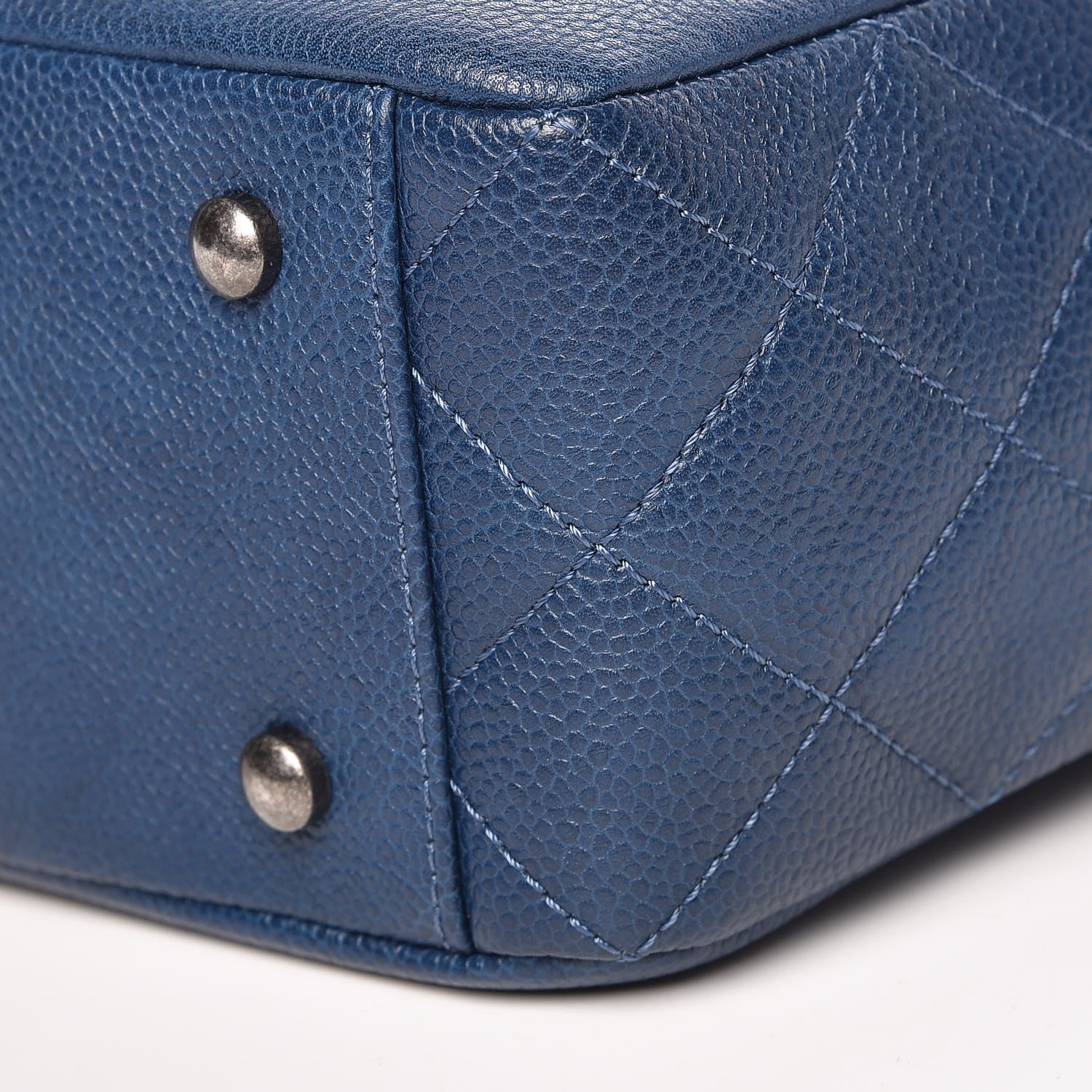 Chanel Caviar Lambskin Quilted Coco Break Camera Case Navy Blue 9 of 10