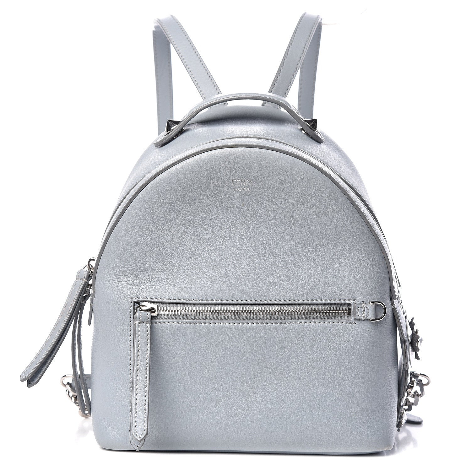 Fendi Vitello Dolce Crystal Flowerland Croc Tail Mini Backpack Grey 1 of 20
