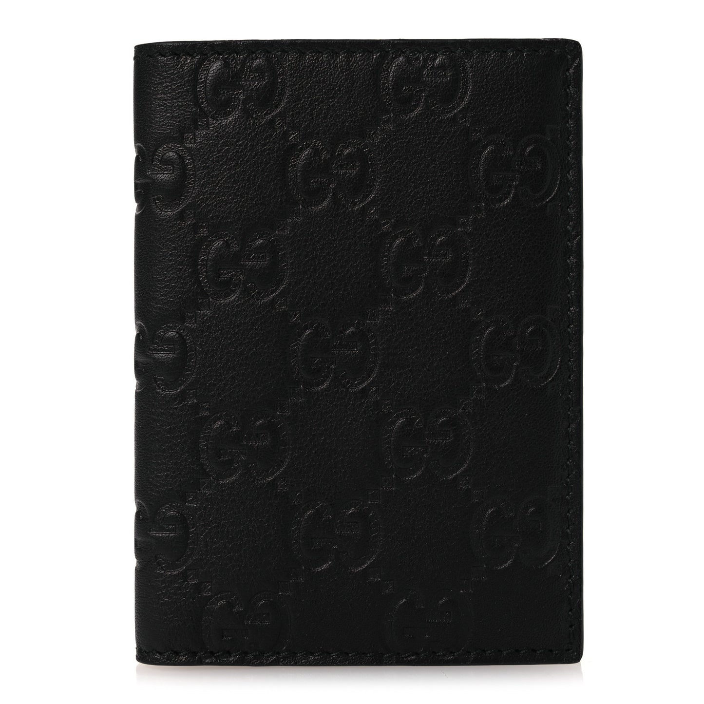 Guccissima Signature Passport Case Black
