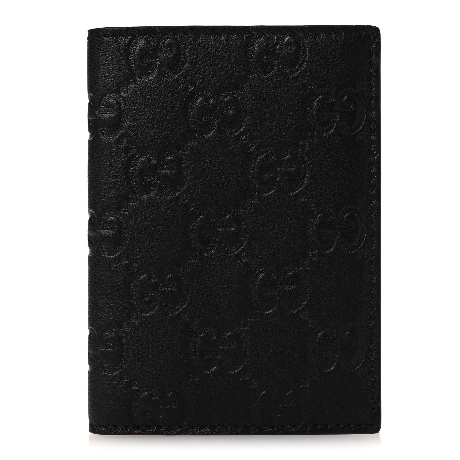 Gucci Guccissima Signature Passport Case Black 1 of 8