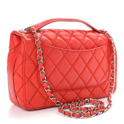 Chanel Lambskin Quilted Medium Easy Carry Flap Red 3 of 11