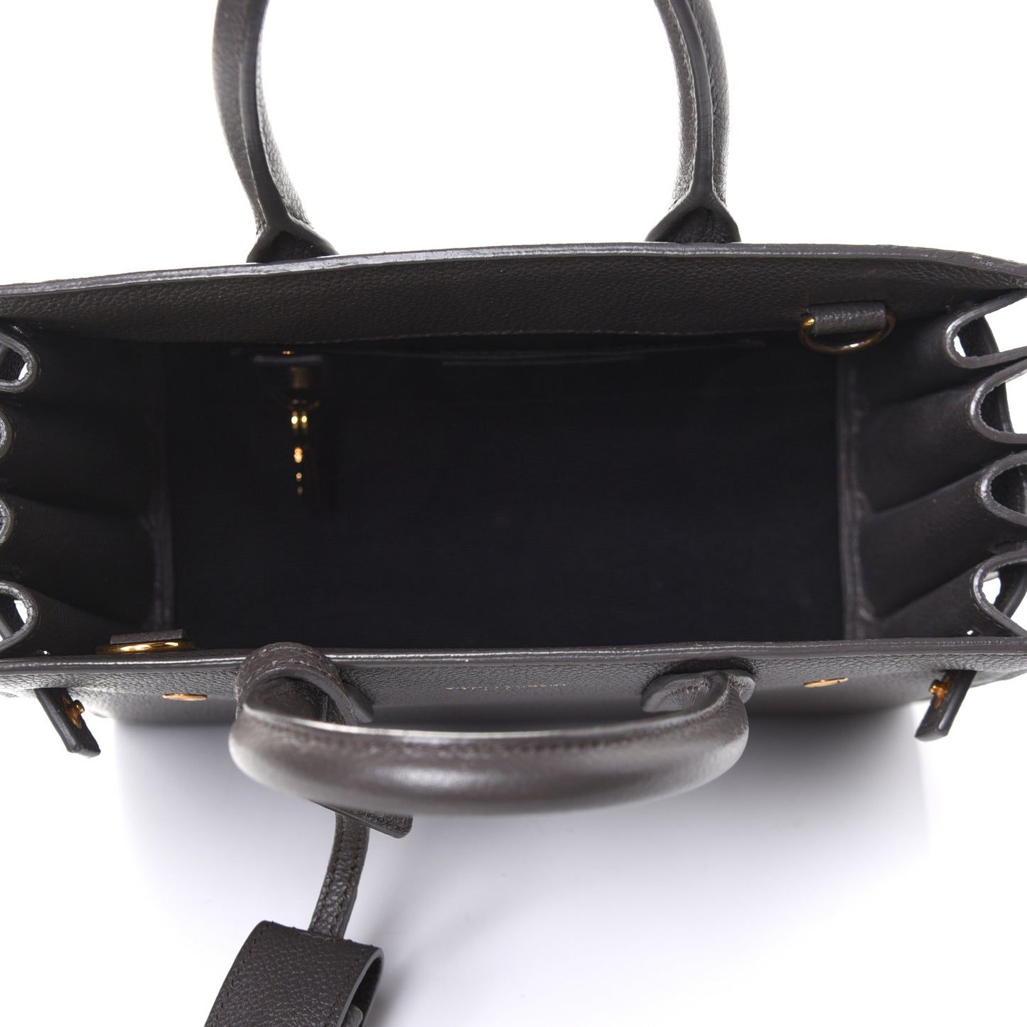 Grained Calfskin Nano Sac De Jour Fog