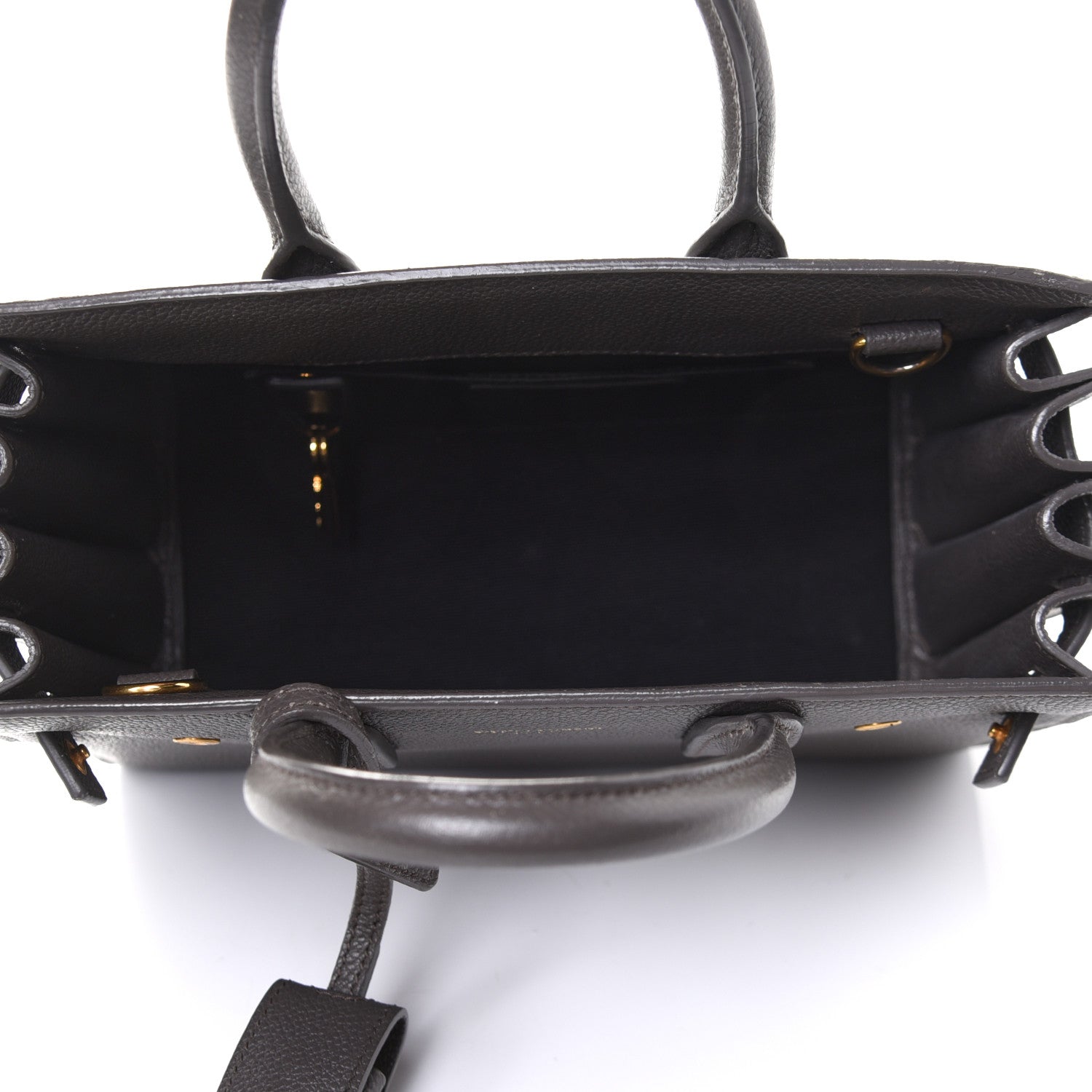 Saint Laurent Grained Calfskin Nano Sac De Jour Fog 5 of 5