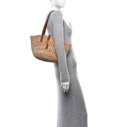 Saint Laurent Raffia Calfskin Small Panier Tote Naturel 3 of 11