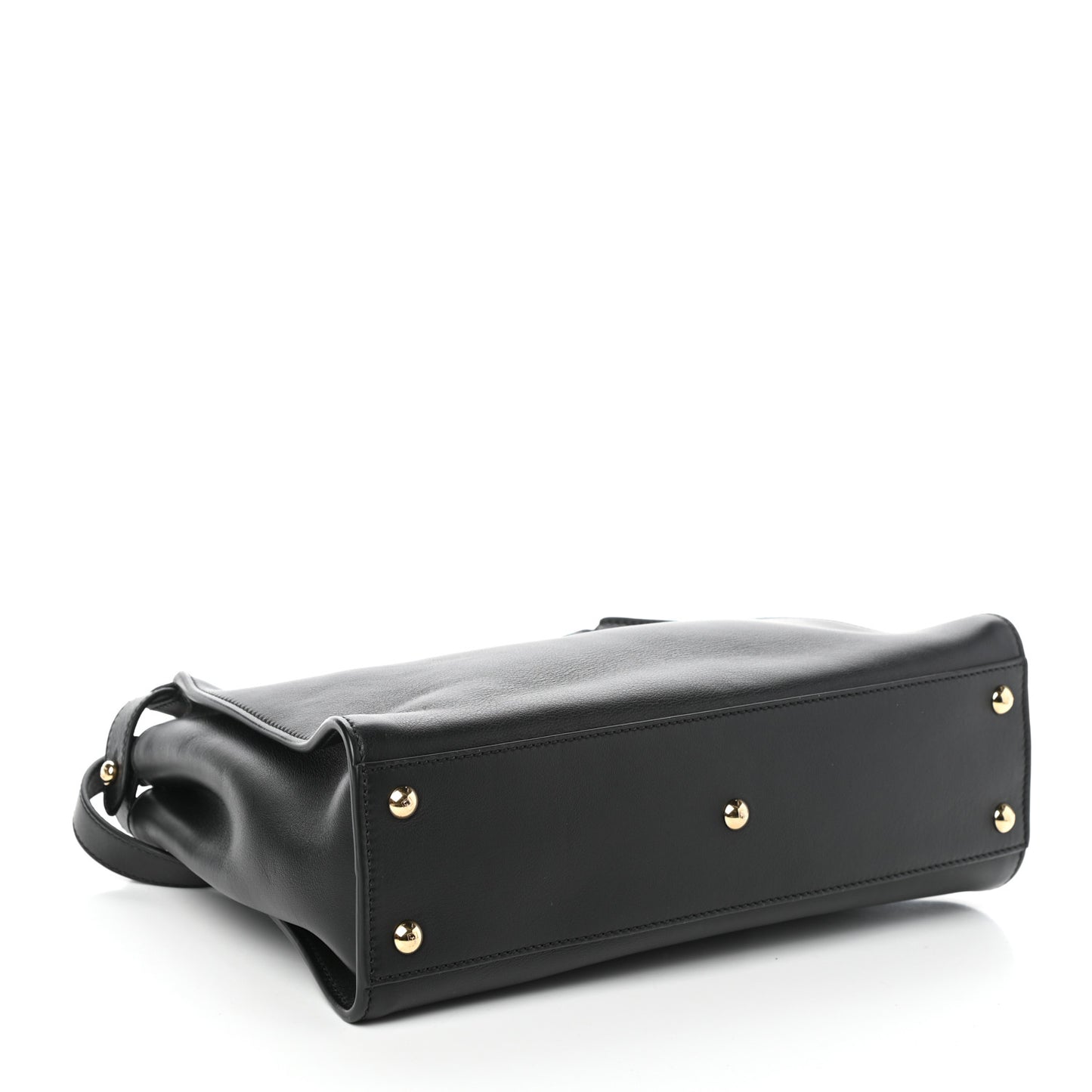 Vitello Seta Shiny Nappa Medium Peekaboo Iconic Satchel Black