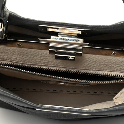 Fendi Cuoio Romano Selleria Bi-Color Medium Peekaboo Iconic Satchel Asfalto Latte 5 of 18