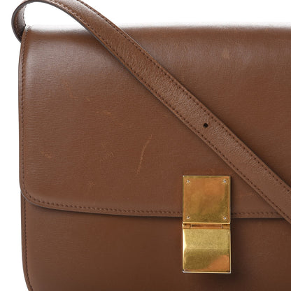 Celine Box Calfskin Medium Classic Box Flap Bag Camel 12 of 17