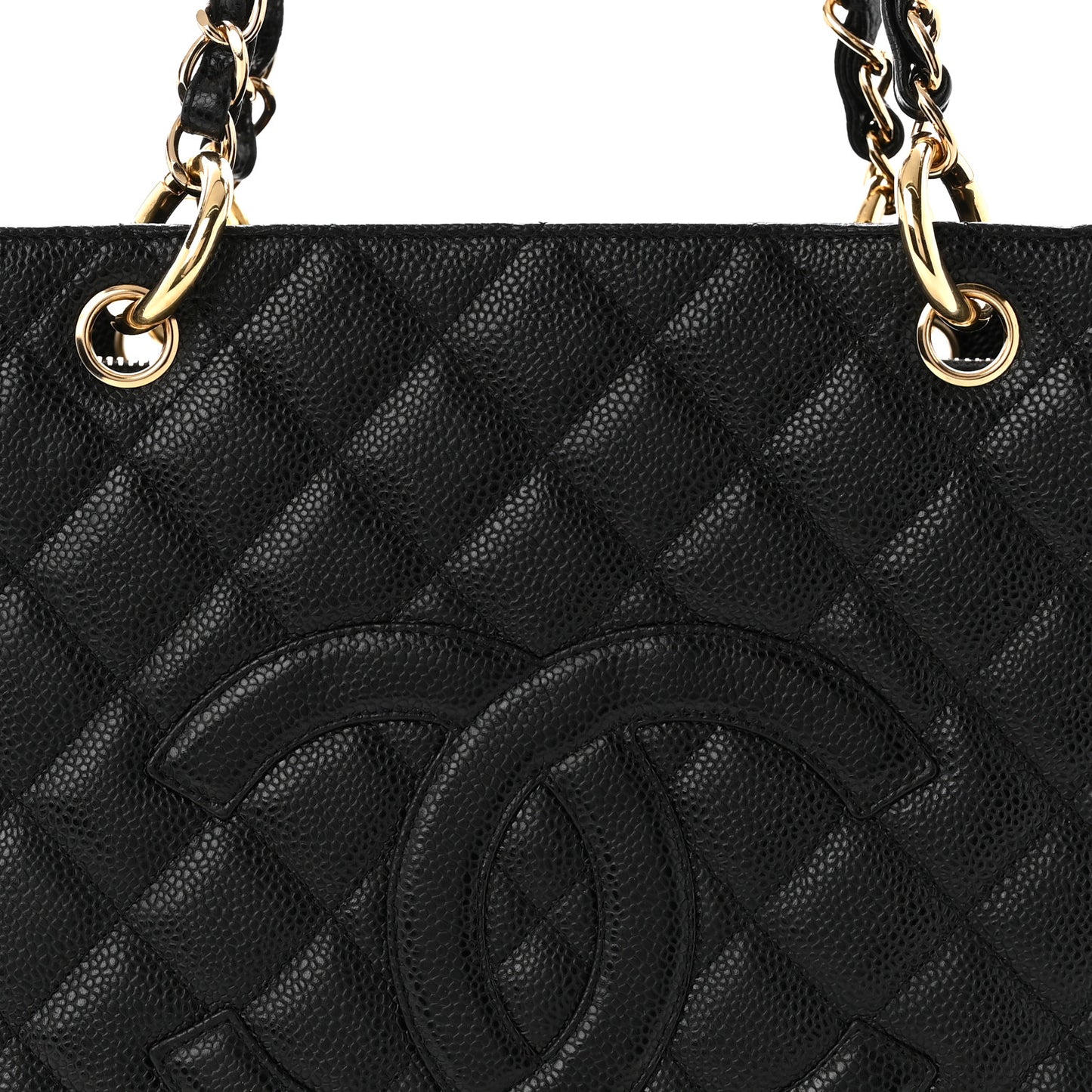 Caviar Quilted Grand Shopping Tote GST Black